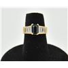 Image 1 : 18RPS-16 SAPPHIRE RINGOne ladies ring in 14k yellow gold set with  an emerald cut sapphire approx.2c