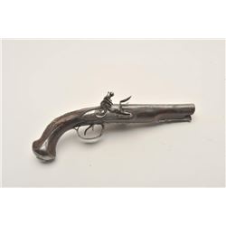 18AR-63 FRENCH F/L DOUBLEFrench flintlock double SxS pistol,  approximately 12” overall with 6.5” ba