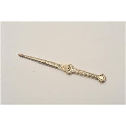 18AR-94 FANCY DAGGERVery fancy 19th century dagger in early style  with ornate cast and silvered gri