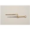 Image 3 : 18AR-94 FANCY DAGGERVery fancy 19th century dagger in early style  with ornate cast and silvered gri