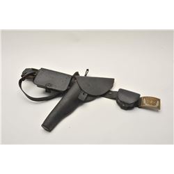 18AL-26 DRAGOON HOLSTERDragoon flap holster marked “E. Gaylord” on  belt with Non-Commissioned or En