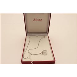 18AO-11 BACCARAT EGG NECKLACEBaccarat crystal egg necklace in original red  Baccarat box.  The neckl