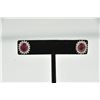 Image 1 : 18RPS-1 RUBY & DIAMOND EARRINGSOne pair of ruby and diamond earrings set in  18k white gold. Two ova