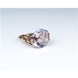 18CAI-60 AMETHYST RINGNice checkerboard cut Amethyst ring weighing  approx. 10.00 carats set in 14 k