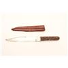 929  18CA12 CLIPPED POINT GUARDLESS BOWIEClipped point guard less bowie knife by  George Wostenholm Shef