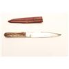 Image 4 : 18CA-12 CLIPPED POINT GUARDLESS BOWIEClipped point guard less bowie knife by  George Wostenholm Shef