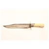 18CA-14 CLIPPED POINT BOWIEClipped point bowie knife with marine ivory  and engraved silver mount ci