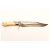 Image 4 : 18CA-14 CLIPPED POINT BOWIEClipped point bowie knife with marine ivory  and engraved silver mount ci