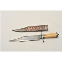 18CA-15 CROOKES & CLARK BOWIE“Crookes and Clark” marked clipped point  bowie knife made for Mexican 