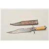 Image 1 : 18CA-15 CROOKES & CLARK BOWIE“Crookes and Clark” marked clipped point  bowie knife made for Mexican 