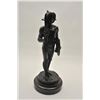 Image 1 : 18CA-17 CAST METAL SCULPTUREHeavy cast metal sculpture of gladiator  signed “T.R. Gorime” showing br