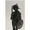 Image 3 : 18CA-17 CAST METAL SCULPTUREHeavy cast metal sculpture of gladiator  signed “T.R. Gorime” showing br