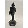 Image 5 : 18CA-17 CAST METAL SCULPTUREHeavy cast metal sculpture of gladiator  signed “T.R. Gorime” showing br