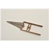 Image 1 : 18CF-15 GOLD KATARIndian Katar with gilt over silver fancy grip  and forged iron piercing blade. Mea