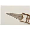 Image 3 : 18CF-15 GOLD KATARIndian Katar with gilt over silver fancy grip  and forged iron piercing blade. Mea