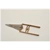 Image 4 : 18CF-15 GOLD KATARIndian Katar with gilt over silver fancy grip  and forged iron piercing blade. Mea