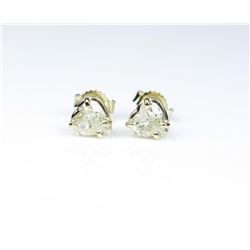 18CAI-63 DIAMOND EARRINGSDazzling matching heart shape Diamond  earrings weighing approx. 0.80 carat