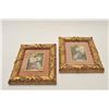 Image 1 : 18CA-339 2 MINIATURE PAINTINGSLot of 2 miniature paintings in ornate  frames. Signed lower right “Re