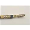 Image 4 : 18CA-303 ASIAN DAGGERAsian dagger with scabbard possibly Tibet.  Measures 7 ½” overall with a 4 ¼” b