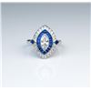 Image 1 : 18CAI-67 STERLING SILVER RINGBeautiful replica of a vintage ring in  Sterling silver and cz stones. 