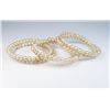 Image 2 : 18CAI-62 BANGLE BRACELETNice lot of three Freshwater Pearl bangle  bracelets of a peach cream color 