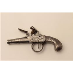 18AR-42 ALL STEEL FLINTLOCK18th century all steel flintlock pocket size  pistol marked Londini and m