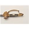 Image 6 : 18AR-79 COURT SWORDFancy Court sword (no scabbard) with blued  and gilt decoration to top 8” of blad