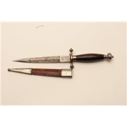 18AR-82 TOLEDO DAGGERFab. De Toledo 1882 dagger in 17th century  style with finely etched blade and 