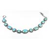 Image 1 : 18CAI-74 TURQUOISE BRACELETNice bracelet bezel set with Turquoise in  Sterling silver. Estimates $20