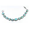 Image 2 : 18CAI-74 TURQUOISE BRACELETNice bracelet bezel set with Turquoise in  Sterling silver. Estimates $20