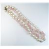 Image 1 : 185CAI-64 ROSE QUARTZ & PEARL NECKLACENice necklace featuring faceted Rose Quartz  and Pearl combina