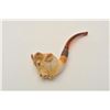 Image 7 : EVE-403 BULL'S HEAD MEERSHAM PIPEFinely carved bulls head meersham pipe in  case with amber stem and