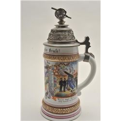 EVE-407 AUTHENTIC HAND PTD IMPERIAL ERA STEINAuthentic hand painted Imperial era German  stein for “