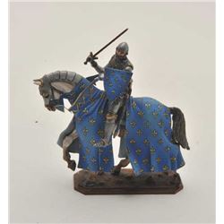 EVE-413 CAST LEAD FIGURE OF KNIGHTCast lead hand painted figure of knight in  armor. Made in Russia.