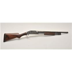 17LY-12 1897 WINCHESTERWinchester Model 1897 pump shotgun, 12 gauge,  Serial #768128.  The shotgun i