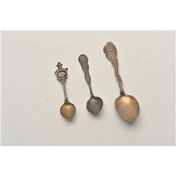 EVE-418 SOUVENIR SPOON LOTLot of 3 souvenir sterling marked spoons as  described: 1. Shows engraved 