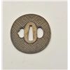 Image 2 : EVE-420 BASKET WEAVE DESIGN TSUBABasket weave design cast brass tsuba for  wakasashi (Japan). Hand c