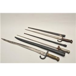 18CA-337 1878 DATED FRENCH BAYONETLot of bayonets as described. 1. 1878 dated French bayonet with fi