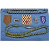 Image 1 : 18CA-338 MISC LOTLot of 7 pieces of U.S. military memorabilia.  Patches, augulettes, and marksman’s 
