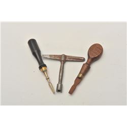 EVE-421 GUN TOOL LOTLot of gun tools as described: 2 screwdrivers  circa 19th century and combo tool