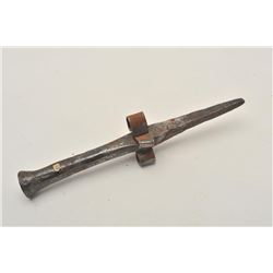 EVE-423 EARLY EUROPEAN HAND TONGED STAKEEarly European hand forged stake measuring  12” long. Old co