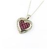 Image 1 : 18CAI-46 RUBY PENDANTGorgeous heart shape Ruby pendant signed  ‘KEEPSAKE’ featuring invisible set re