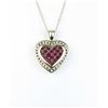 Image 2 : 18CAI-46 RUBY PENDANTGorgeous heart shape Ruby pendant signed  ‘KEEPSAKE’ featuring invisible set re