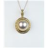 Image 2 : 18CAI-55 MOBE PEARL PENDANTGorgeous pendant featuring a fine Mobe pearl  averaging 15.00 in diameter