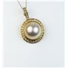 Image 3 : 18CAI-55 MOBE PEARL PENDANTGorgeous pendant featuring a fine Mobe pearl  averaging 15.00 in diameter
