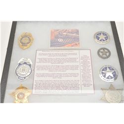 18AP-84 TEXAS BADGES REPRORiker case of 10 reproduction Texas badges.      Est.:  $150-$300.