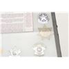 Image 4 : 18AP-84 TEXAS BADGES REPRORiker case of 10 reproduction Texas badges.      Est.:  $150-$300.