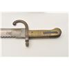 Image 4 : 18AP-92 SWORD BAYONETEuropean 19th Century sword bayonet with saw  back blade that is star “G” proof