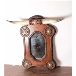 18AP-93 HALL MIRRORBeautifully made large Western style hall  mirror, approximately 35” x 34” overal