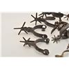 Image 2 : 18AP-96 SPUR COLLECTIONCollection of misc. old spurs and a  reproduction President John Adams brass 